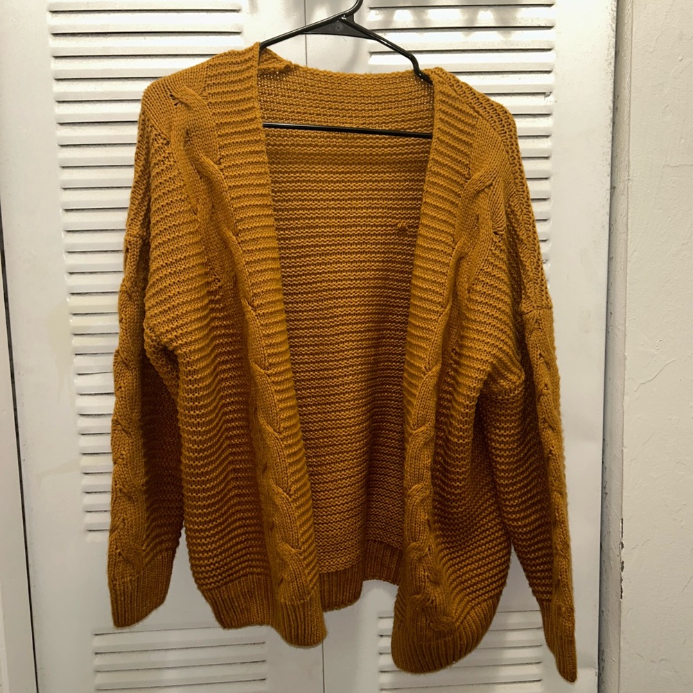 Mustard Yellow Cardigan NWOT